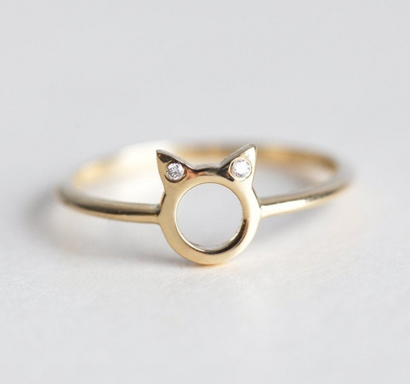 Кольцо «Котик» с бриллиантами в Санкт-Петербурге — ювелирная мастерскаяHandmix